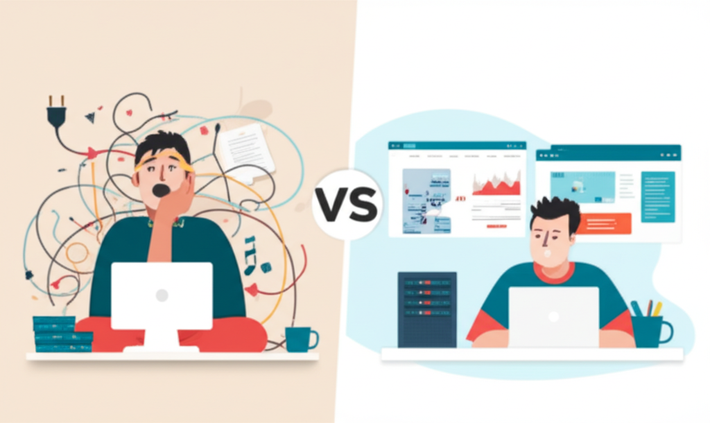 Illustration of migrating a website to a new web host