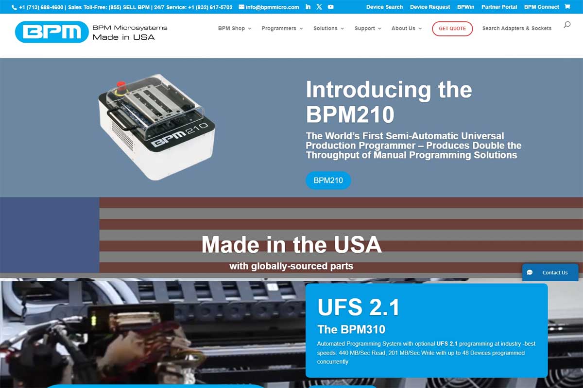 BPM Microsystems website and marketing program