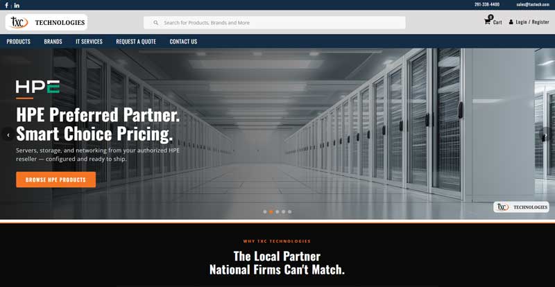 TXC Technologies e-commerce store