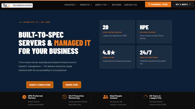TXC Technologies IT services website